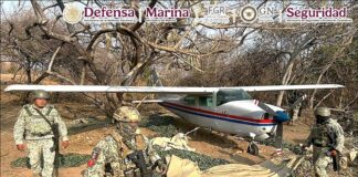En Oaxaca, aseguran avioneta y más de media tonelada de cocaína